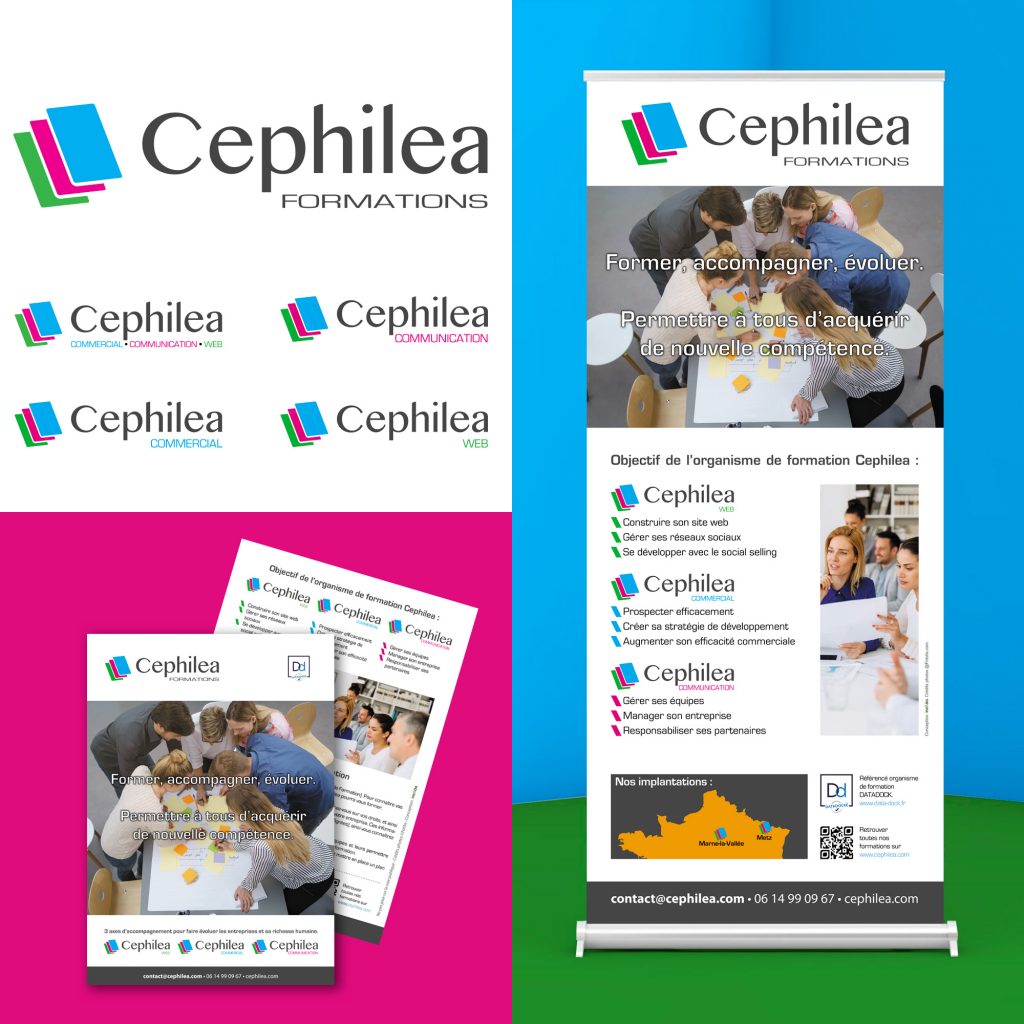 logos Cephilea, kakémono et flyer