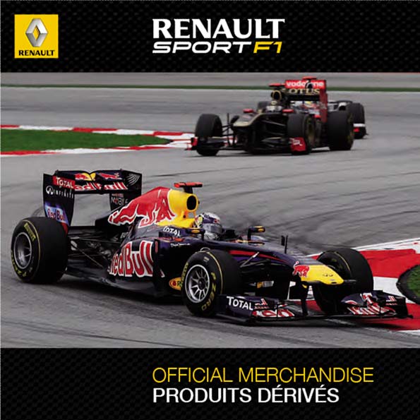 catalogue produits dérivés Renault Sport F1