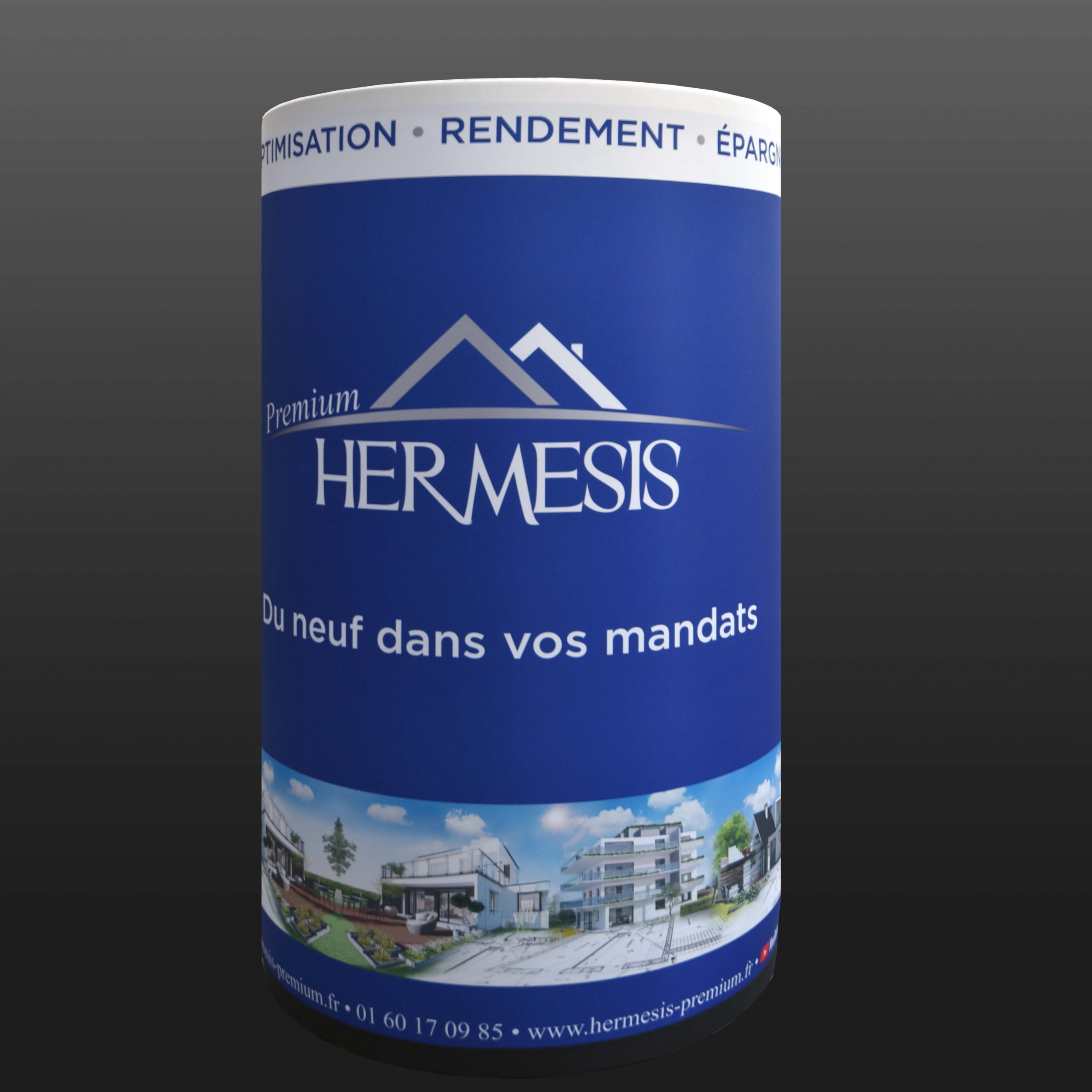 Hermesis premium : signalétique, mange-debout