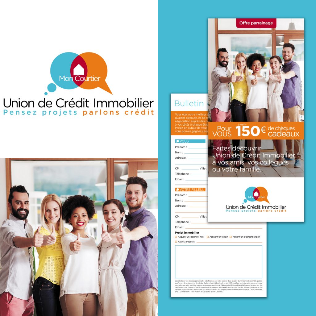 logo UCI Union de Crédit Immobilier, flyer, offre de parrainage